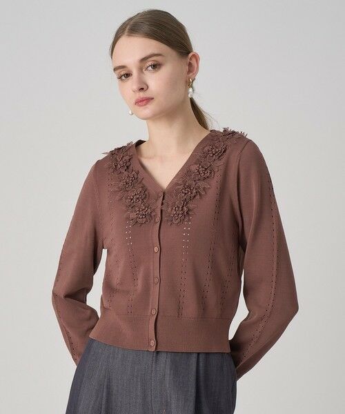 ANAYI / アナイ カーディガン・ボレロ | 立体フラワーレースV カーディガン | 詳細10