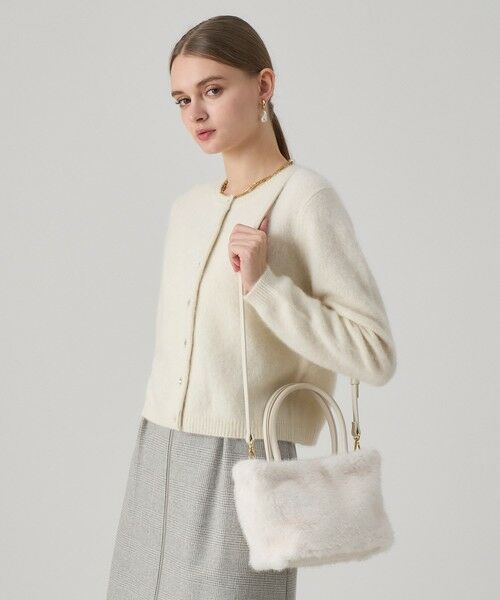 ANAYI / アナイ ハンドバッグ | フェイクファーハンドバッグ（white (01)）