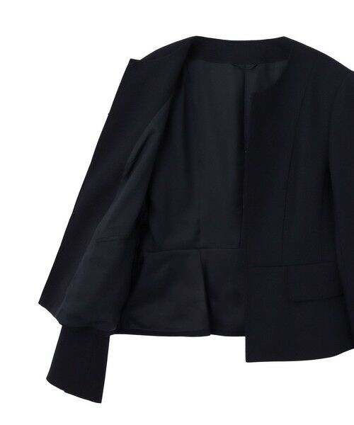 ANAYI / アナイ ノーカラージャケット | 【セットアップ対応商品】ウールジョーゼットクルー ジャケット | 詳細13