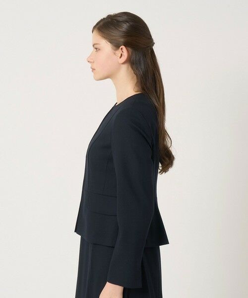 ANAYI / アナイ ノーカラージャケット | 【セットアップ対応商品】ウールジョーゼットクルー ジャケット | 詳細2