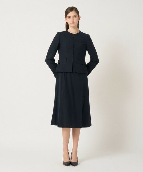 ANAYI / アナイ ノーカラージャケット | 【セットアップ対応商品】ウールジョーゼットクルー ジャケット | 詳細6