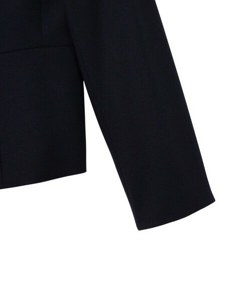 セットアップ対応商品】ウールジョーゼットステンカラー ジャケット