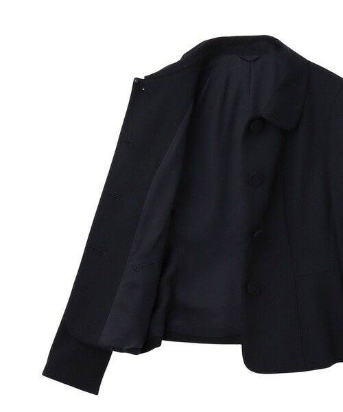 セットアップ対応商品】ウールジョーゼットステンカラー ジャケット
