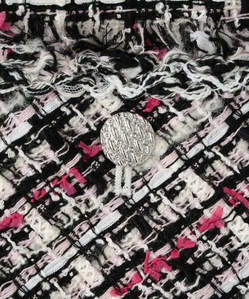 ANAYI / アナイ ノーカラージャケット | ピンクミックスツイード4ポケットジャケット | 詳細10