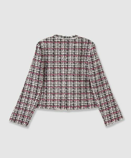 ANAYI / アナイ ノーカラージャケット | ピンクミックスツイード4ポケットジャケット | 詳細8