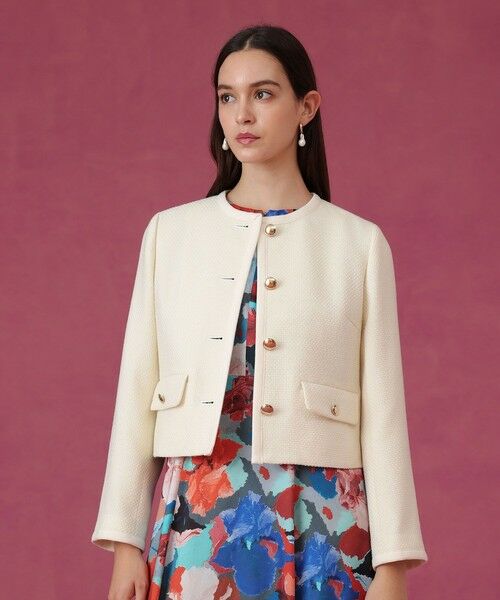 ANAYI / アナイ ノーカラージャケット | 【セットアップ対応商品】ウールプリペラノーカラージャケット | 詳細2