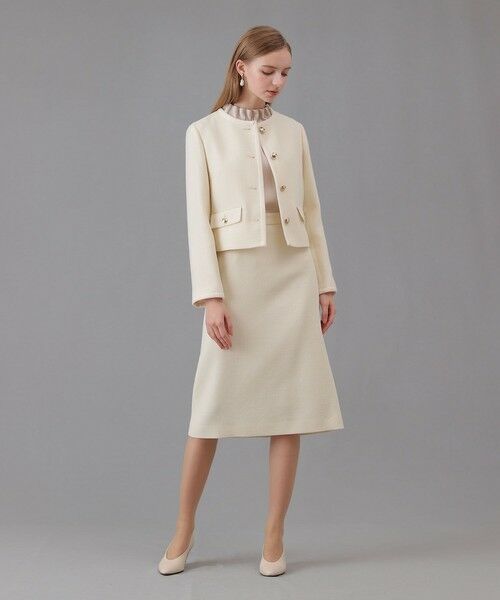 ANAYI / アナイ ノーカラージャケット | 【セットアップ対応商品】ウールプリペラノーカラージャケット | 詳細4