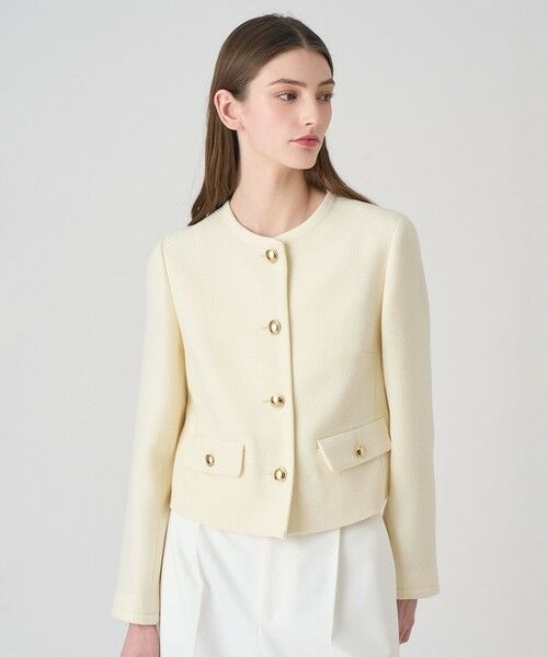 ANAYI / アナイ ノーカラージャケット | 【セットアップ対応商品】ウールプリペラノーカラージャケット | 詳細10