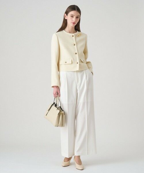 ANAYI / アナイ ノーカラージャケット | 【セットアップ対応商品】ウールプリペラノーカラージャケット | 詳細12