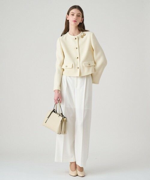 ANAYI / アナイ ノーカラージャケット | 【セットアップ対応商品】ウールプリペラノーカラージャケット | 詳細13