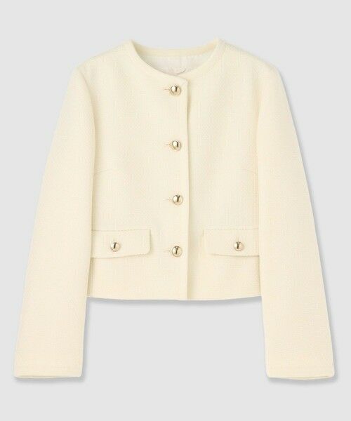 ANAYI / アナイ ノーカラージャケット | 【セットアップ対応商品】ウールプリペラノーカラージャケット | 詳細14