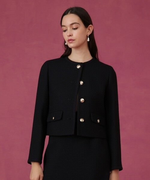 ANAYI / アナイ ノーカラージャケット | 【セットアップ対応商品】ウールプリペラノーカラージャケット | 詳細17