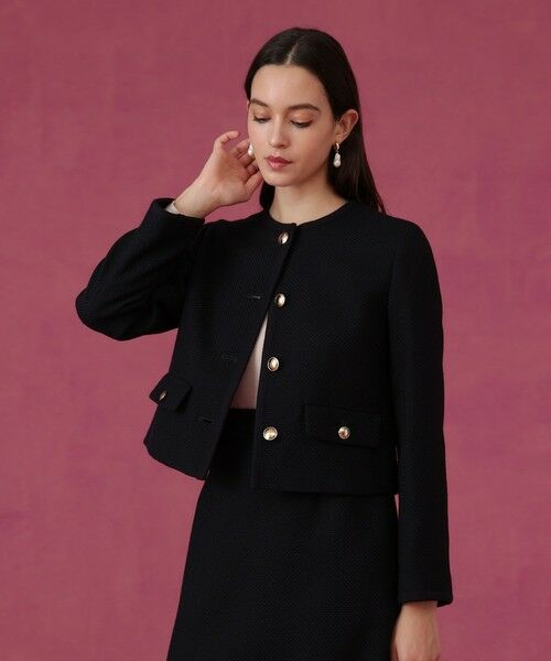 ANAYI / アナイ ノーカラージャケット | 【セットアップ対応商品】ウールプリペラノーカラージャケット | 詳細18