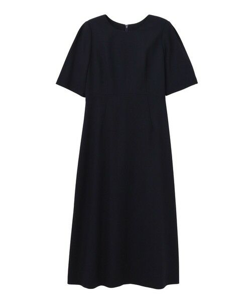 ANAYI / アナイ ドレス | 【セットアップ対応商品】ウールジョーゼットシームフレア ワンピース(navy (65))