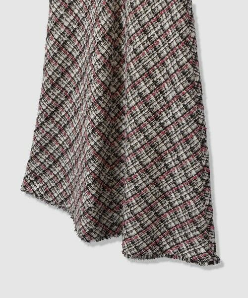 ANAYI / アナイ ミニ丈・ひざ丈ワンピース | ピンクミックスツイードバイヤスワンピース | 詳細11