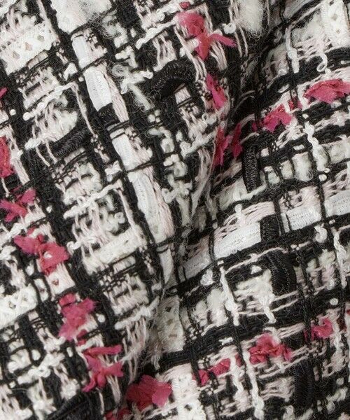 ANAYI / アナイ ミニ丈・ひざ丈ワンピース | ピンクミックスツイードバイヤスワンピース | 詳細13