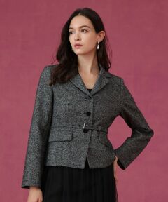 ANAYI / アナイ その他アウター | 【セットアップ対応商品】ウールシルクツイードペプラムジャケット