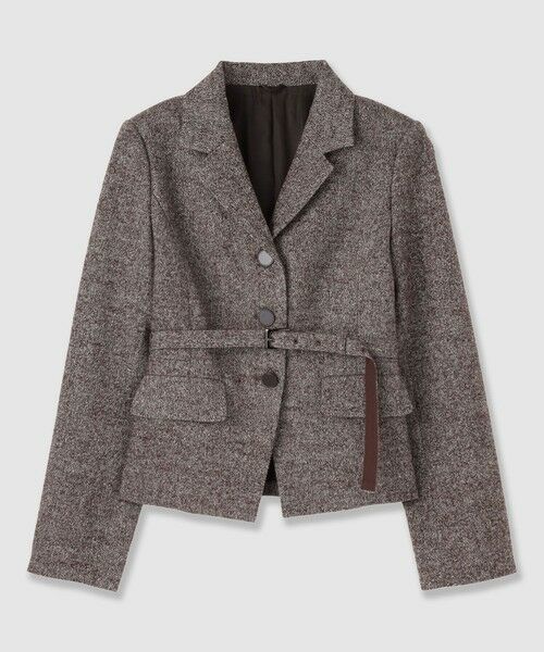 ANAYI / アナイ その他アウター | 【セットアップ対応商品】ウールシルクツイードペプラムジャケット | 詳細5