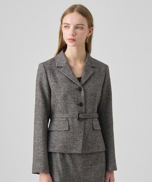 ANAYI / アナイ その他アウター | 【セットアップ対応商品】ウールシルクツイードペプラムジャケット | 詳細1