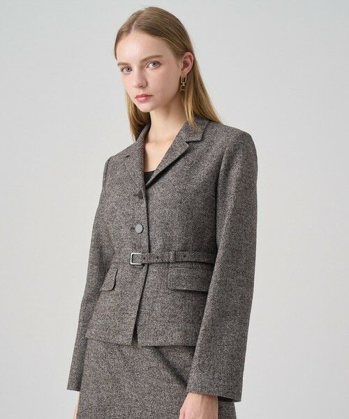 ANAYI / アナイ その他アウター | 【セットアップ対応商品】ウールシルクツイードペプラムジャケット | 詳細2