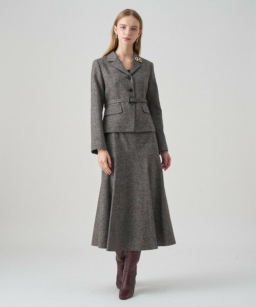 ANAYI / アナイ その他アウター | 【セットアップ対応商品】ウールシルクツイードペプラムジャケット | 詳細3