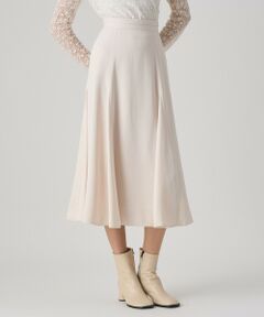 ANAYI / アナイ ミニ・ひざ丈スカート | レザーライクマチフレアスカート