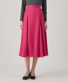 ANAYI / アナイ ミニ・ひざ丈スカート | レザーライクマチフレアスカート