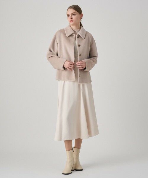 ANAYI / アナイ ミニ・ひざ丈スカート | レザーライクマチフレアスカート | 詳細4