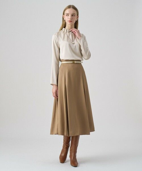 ANAYI / アナイ ミニ・ひざ丈スカート | レザーライクマチフレアスカート | 詳細24