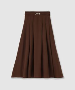 ANAYI / アナイ ロング・マキシ丈スカート | ウールジョーゼットビットベルトスカート