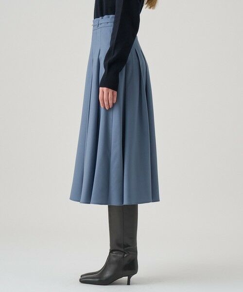 ANAYI / アナイ ロング・マキシ丈スカート | ウールジョーゼットビットベルトスカート | 詳細16
