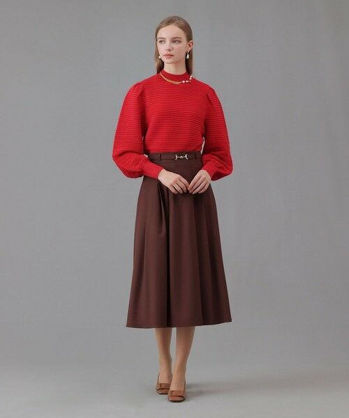 ANAYI / アナイ ロング・マキシ丈スカート | ウールジョーゼットビットベルトスカート | 詳細26