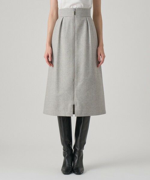 ANAYI / アナイ ミニ・ひざ丈スカート | グレンチェックタイト スカート | 詳細1