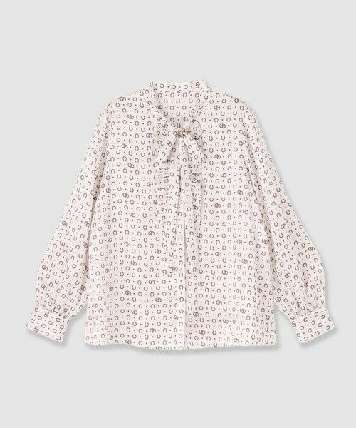 ANAYI / アナイ シャツ・ブラウス | ホースシュープリントプリーツタイブラウス | 詳細9