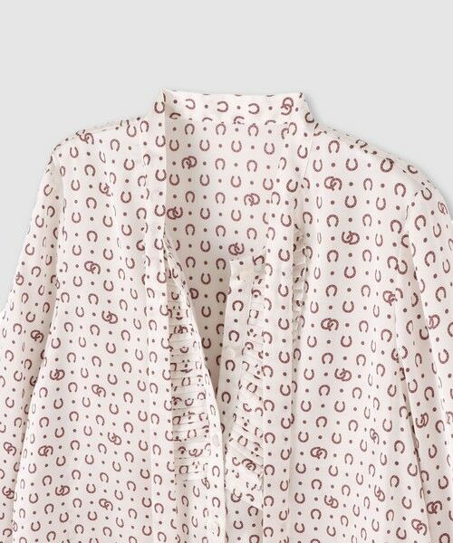 ANAYI / アナイ シャツ・ブラウス | ホースシュープリントプリーツタイブラウス | 詳細11