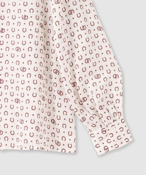 ANAYI / アナイ シャツ・ブラウス | ホースシュープリントプリーツタイブラウス | 詳細13