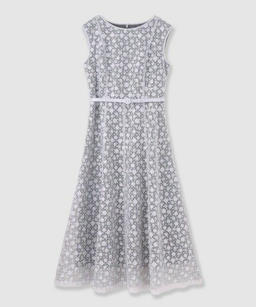 ANAYI / アナイ ドレス | ドットチュールボートネックフレアワンピース | 詳細8