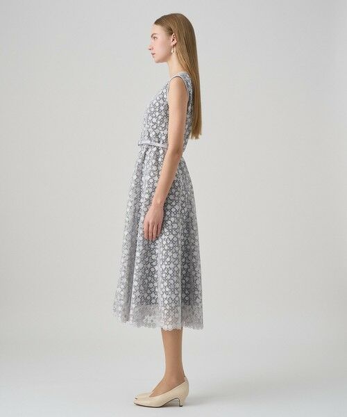 ANAYI / アナイ ドレス | ドットチュールボートネックフレアワンピース | 詳細2