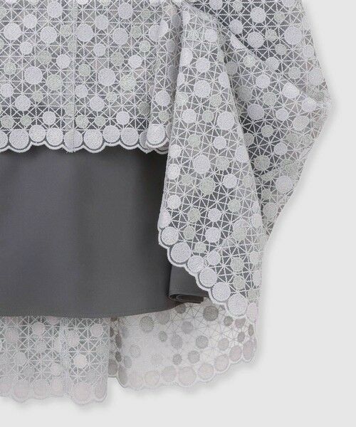 ANAYI / アナイ ドレス | ドットチュールボートネックフレアワンピース | 詳細15