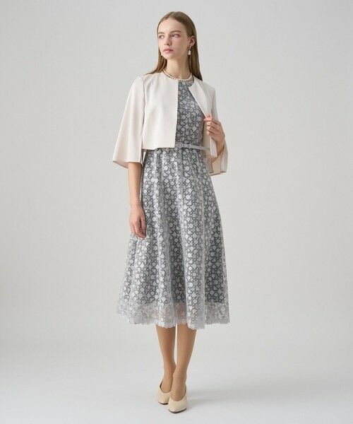ANAYI / アナイ ドレス | ドットチュールボートネックフレアワンピース | 詳細7