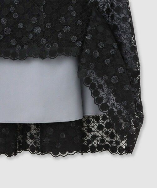 ANAYI / アナイ ドレス | ドットチュールボートネックフレアワンピース | 詳細26