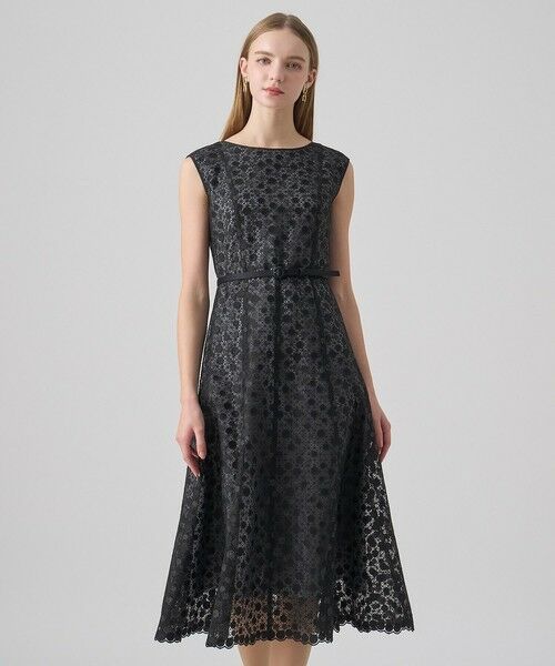 ANAYI / アナイ ドレス | ドットチュールボートネックフレアワンピース | 詳細18