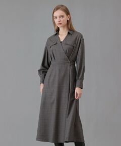 ANAYI / アナイ ロング・マキシ丈ワンピース | ウールサキソニーカシュクールワンピース