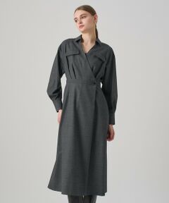 ANAYI / アナイ ロング・マキシ丈ワンピース | ウールサキソニーカシュクールワンピース