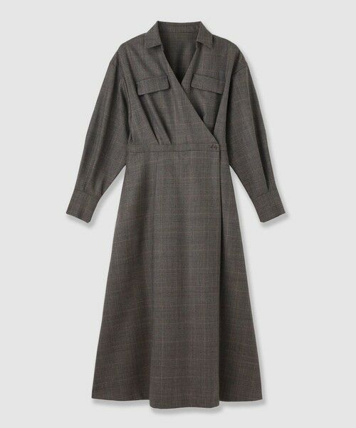 ANAYI / アナイ ロング・マキシ丈ワンピース | ウールサキソニーカシュクールワンピース | 詳細5