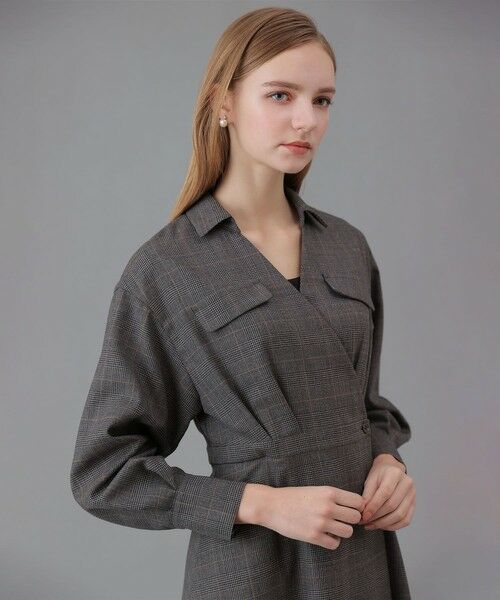 ANAYI / アナイ ロング・マキシ丈ワンピース | ウールサキソニーカシュクールワンピース | 詳細2