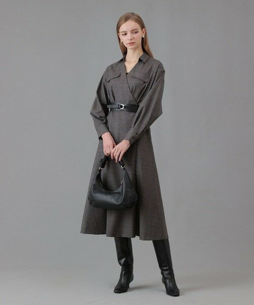 ANAYI / アナイ ロング・マキシ丈ワンピース | ウールサキソニーカシュクールワンピース | 詳細3