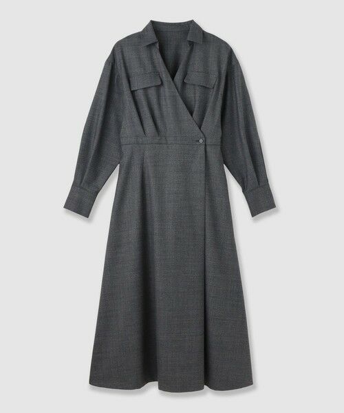 ANAYI / アナイ ロング・マキシ丈ワンピース | ウールサキソニーカシュクールワンピース | 詳細21