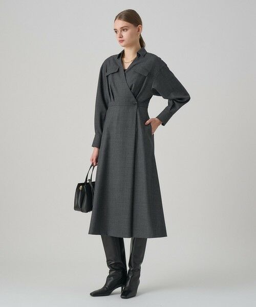 ANAYI / アナイ ロング・マキシ丈ワンピース | ウールサキソニーカシュクールワンピース | 詳細19