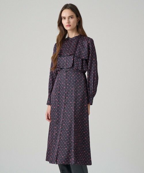 ANAYI/アナイ ホースシュープリントフリルワンピース navy (65) 38 ANAYI/アナイ ホースシュープリントフリルワンピース navy (65) 38